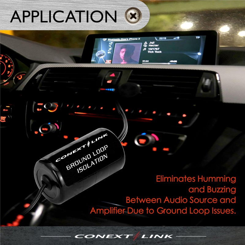 Conext Link RCA Stereo 2 Channel Ground Loop Isolator Signal Noise Filter Suppressor Reducer Alternator for Car Audio Stereoï¼ˆ13600ï¼‰ - Image 5